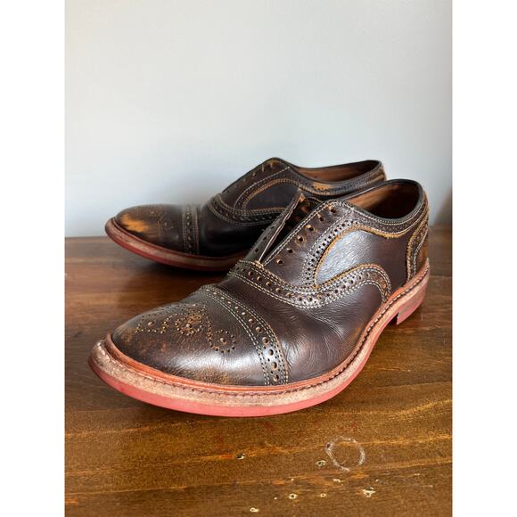 Allen Edmonds Strandmok Cap-toe Oxford with Dainite Rubber Sole Brown Men 10.5 B main image 4